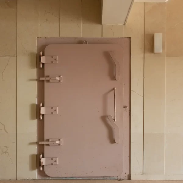 Vrata atomskog skloništa iz Titove vile u nježnoj pink boji, girly.