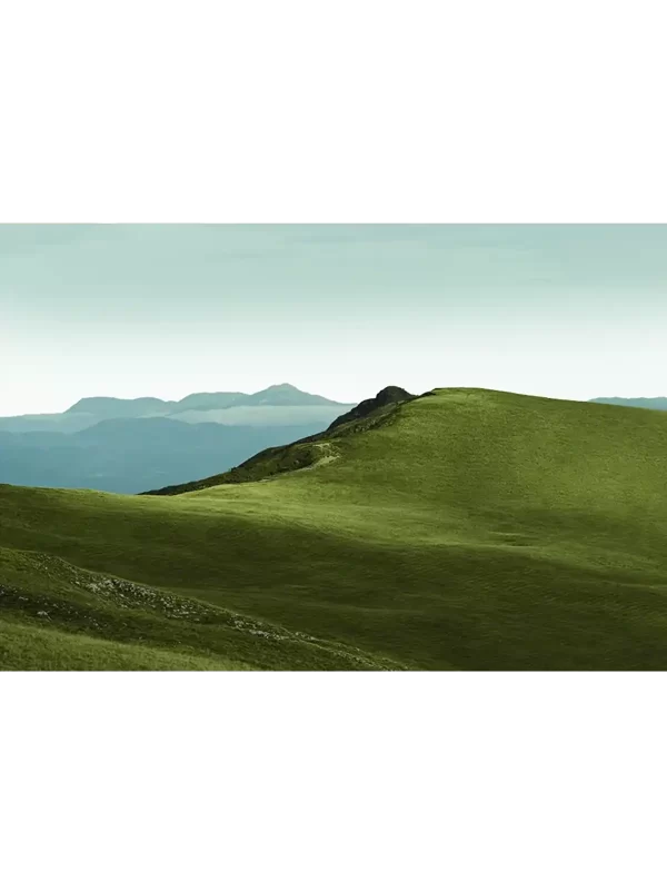 Nepregledna padina na Bjelasici, prekrivena travom i sjenkama