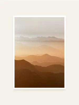 Fotografija moračkih planina u svitanje - slika za zid