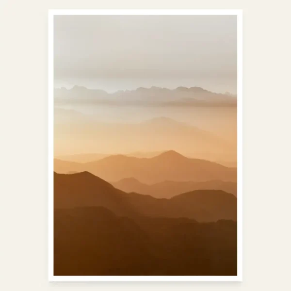 Fotografija moračkih planina u svitanje - slika za zid