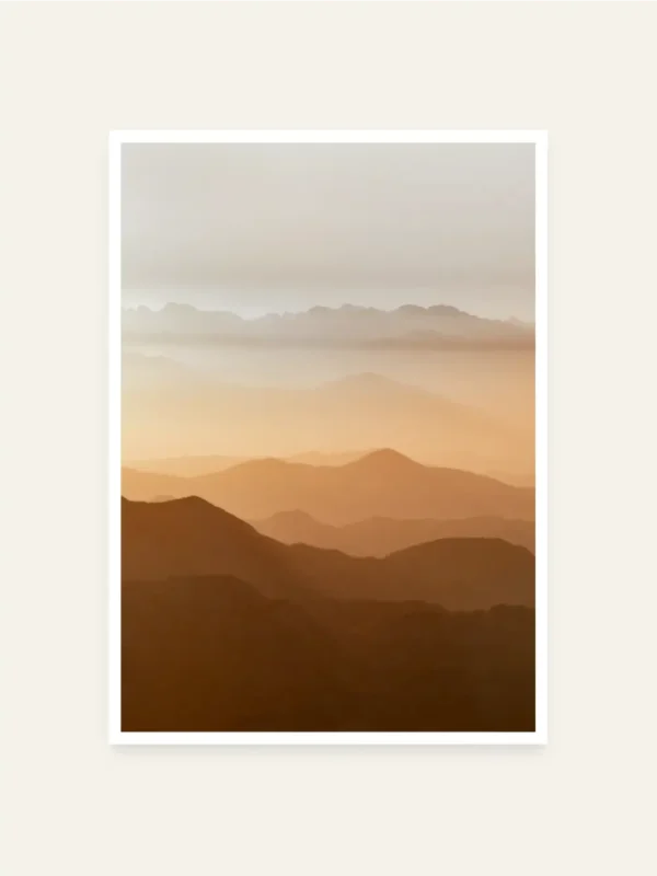 Fotografija moračkih planina u svitanje - slika za zid