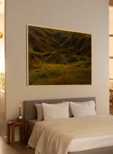 Fotografija stada ovaca na padinama planina - slika na zidu x large