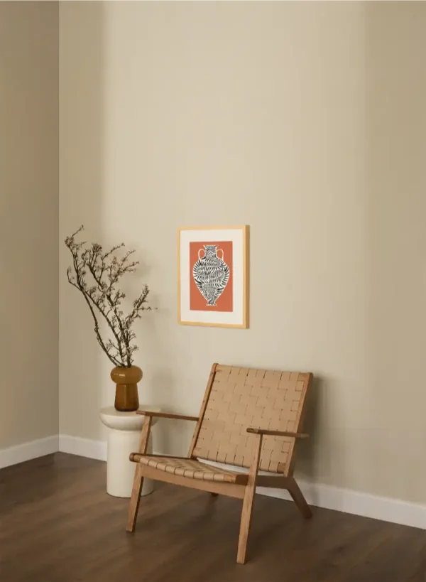 crtež amfore i grane masline - slika na zidu - small