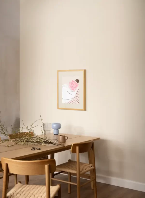 Ilustracija djevojke koja drži buket - slika na zidu small