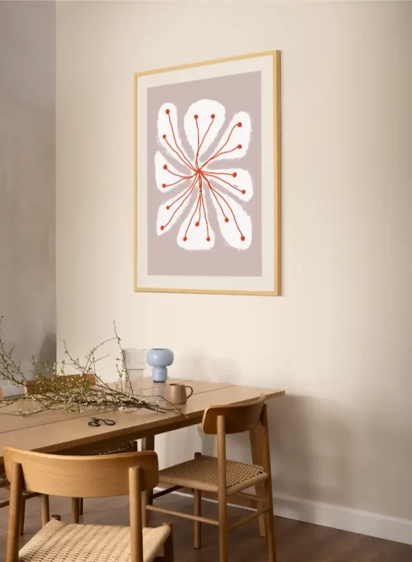 Cvijetu u cvatu, crtež - slika na zidu large