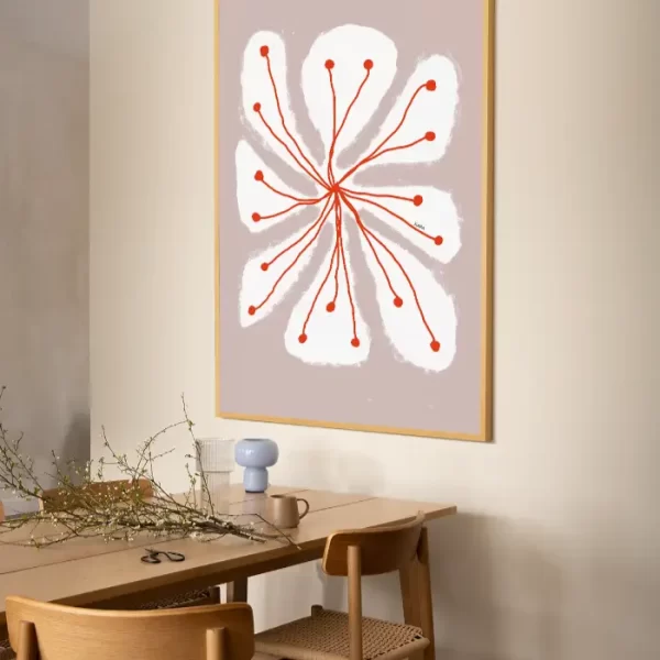 Cvijetu u cvatu, crtež - slika na zidu x large