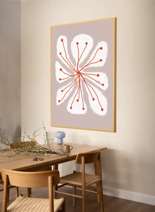 Cvijetu u cvatu, crtež - slika na zidu x large