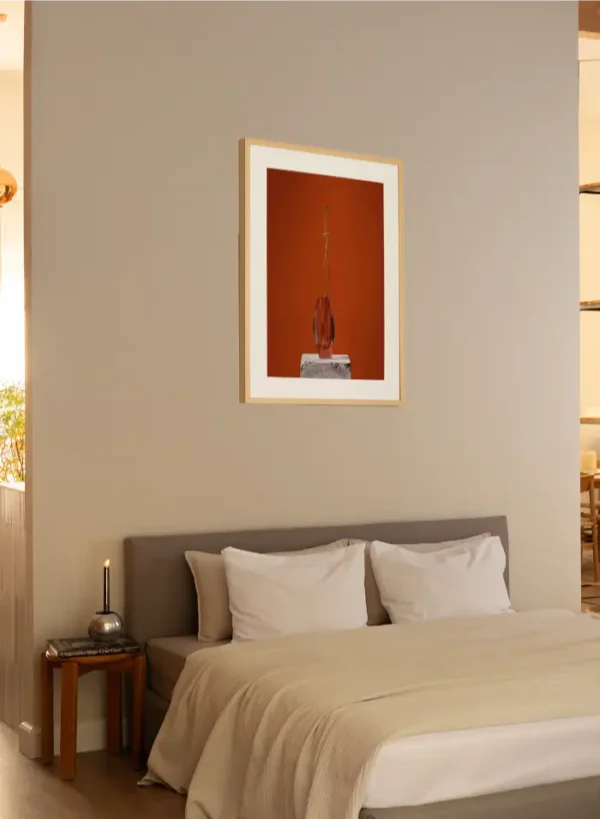 Dva isprepletena cvijeta u vazi - slika na zidu large