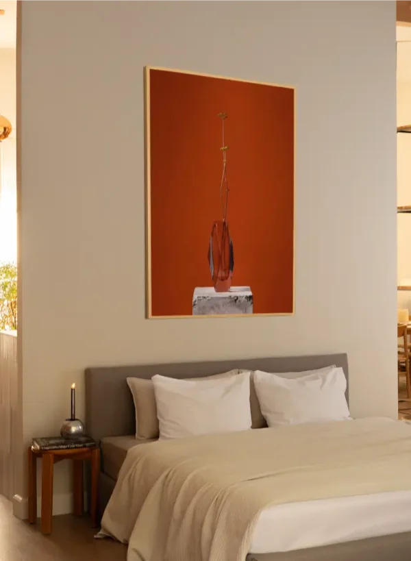 Dva isprepletena cvijeta u vazi - slika na zidu x large