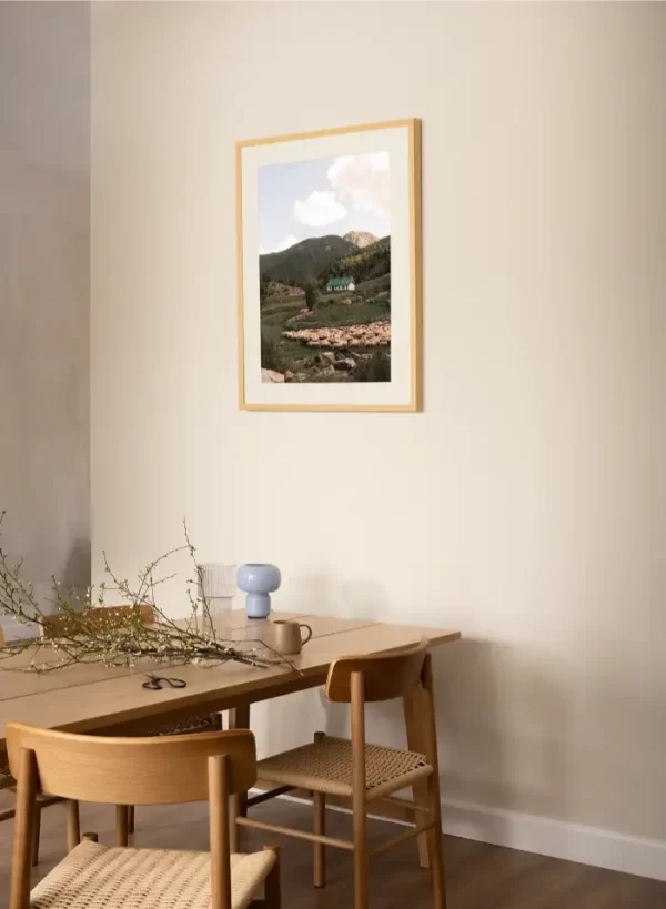 Karaula i stado ovaca na sjeveru Crne Gore - slika na zidu medium