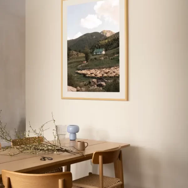 Karaula i stado ovaca na sjeveru Crne Gore - slika na zidu large