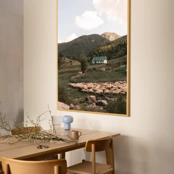 Karaula i stado ovaca na sjeveru Crne Gore - slika na zidu x large