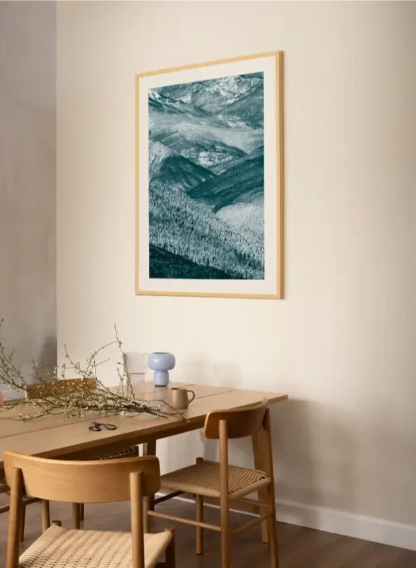 Biogradsko jezero u usjecima brda - slika na zidu large