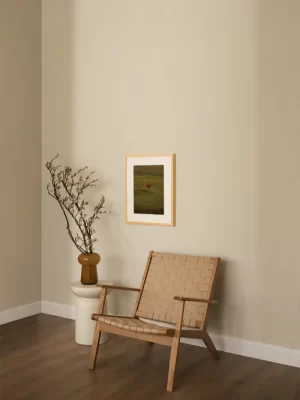 Drvo crvenog lista na livadi - slika na zidu small