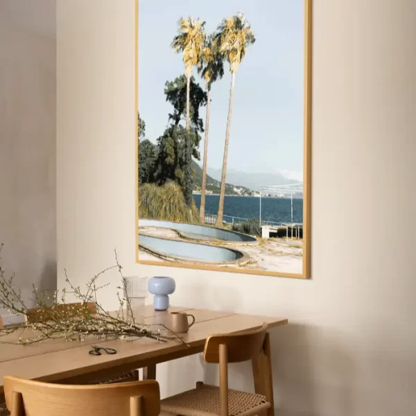 Palma na obali Jadrana, ispred Titove vile - slika na zidu trpezarije x large