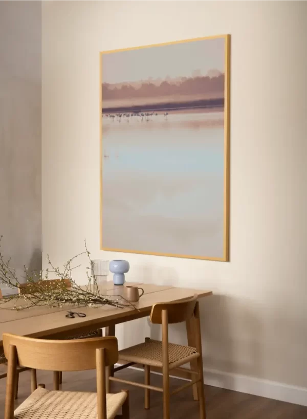 Flamingosi u rano jutro - slika na zidu trpezarije u x large