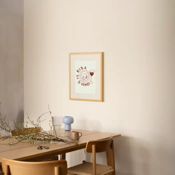 Crtež sa ispisom Riba i vino - slika na zidu small