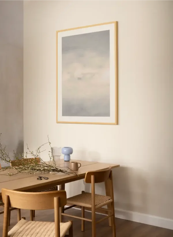 Slika apstraktnih formi u obliku mekih oblaka - slika za zid large