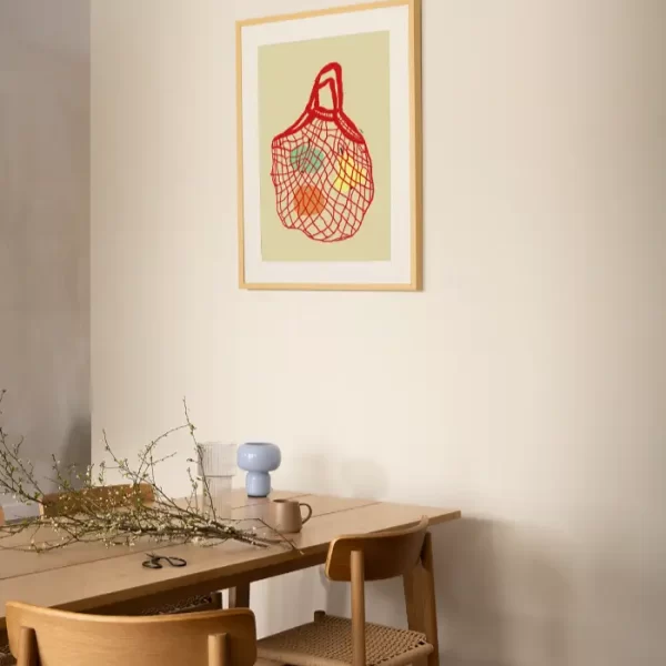 Crtež cegera sa šarenim voćem - slika za zid medium