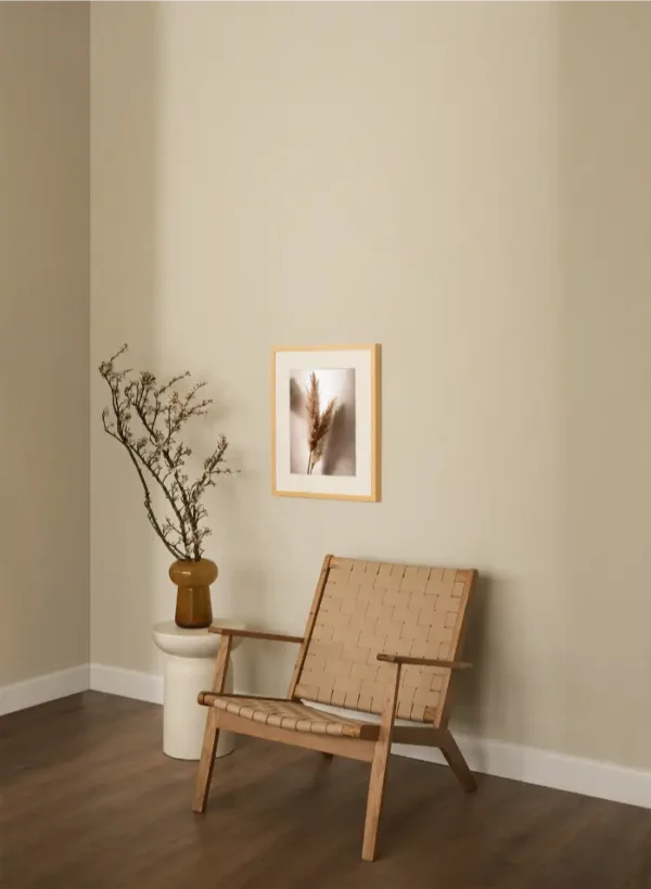 Pampas trava prislonjena uz zid sa patinom - slika za zid small