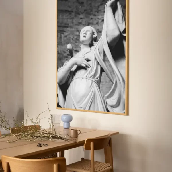 Statua koja izgleda iznenadjeno - slika na zidu trpezarije x large