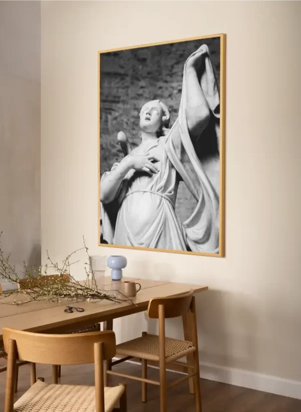 Statua koja izgleda iznenadjeno - slika na zidu trpezarije x large