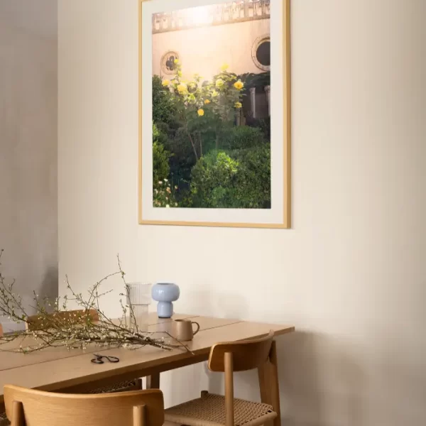 Samostan u Dubrovniku i žute ruže - slika za zid large