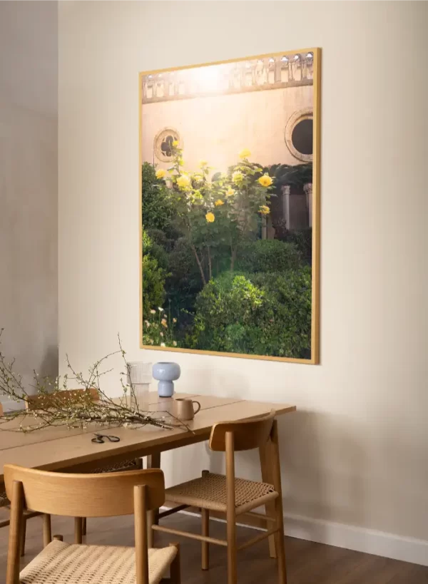 Samostan u Dubrovniku i žute ruže - slika za zid x large