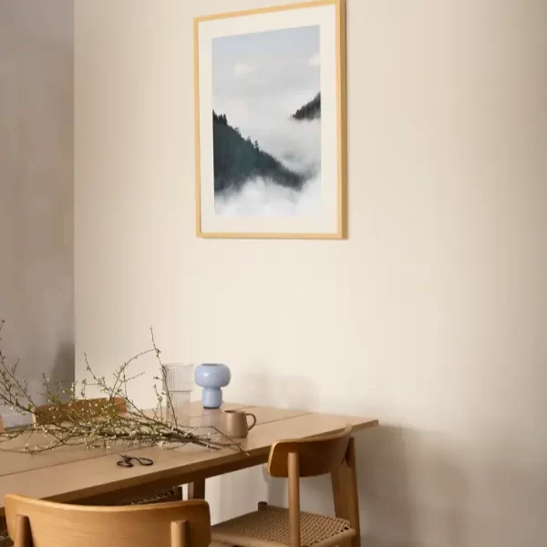 Fotografije magle koja pliva izmedju dva brda - slika za zid medium