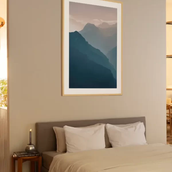 Fotografija planinskih vrhova prokletija u nježnim tonovima - slika na zid sobe large