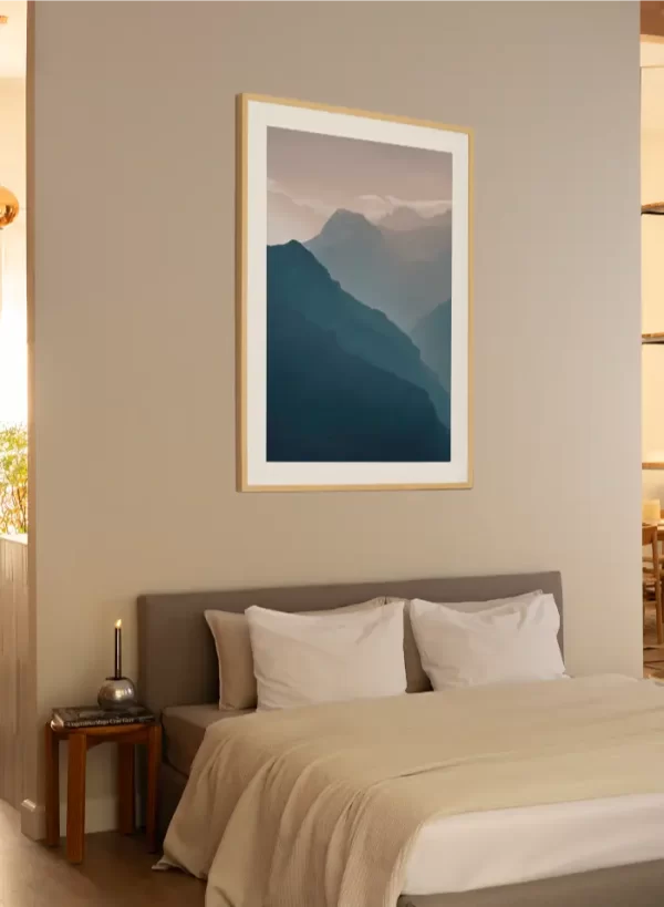 Fotografija planinskih vrhova prokletija u nježnim tonovima - slika na zid sobe large