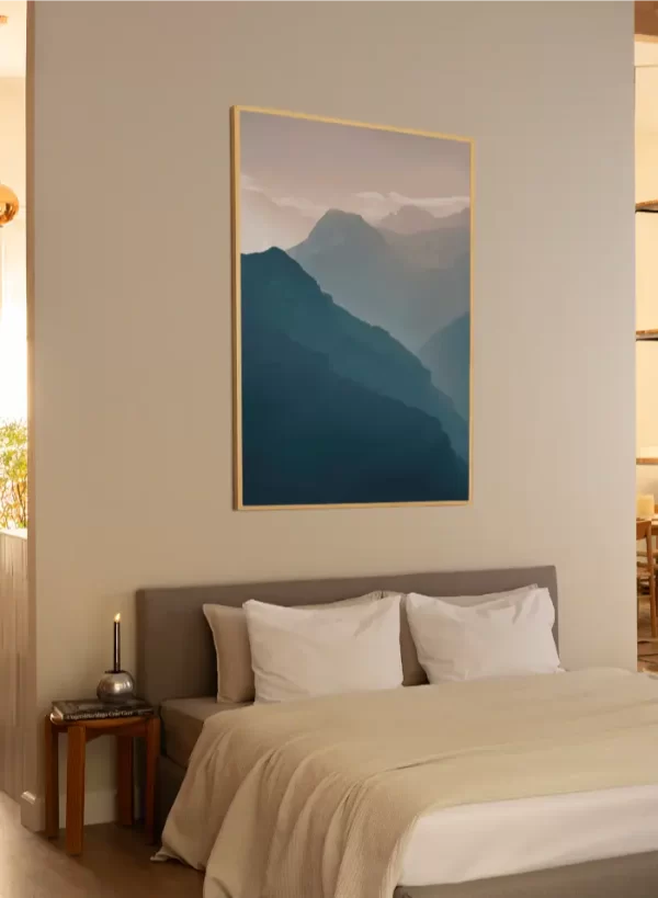 Fotografija planinskih vrhova prokletija u nježnim tonovima - slika na zid sobe x large