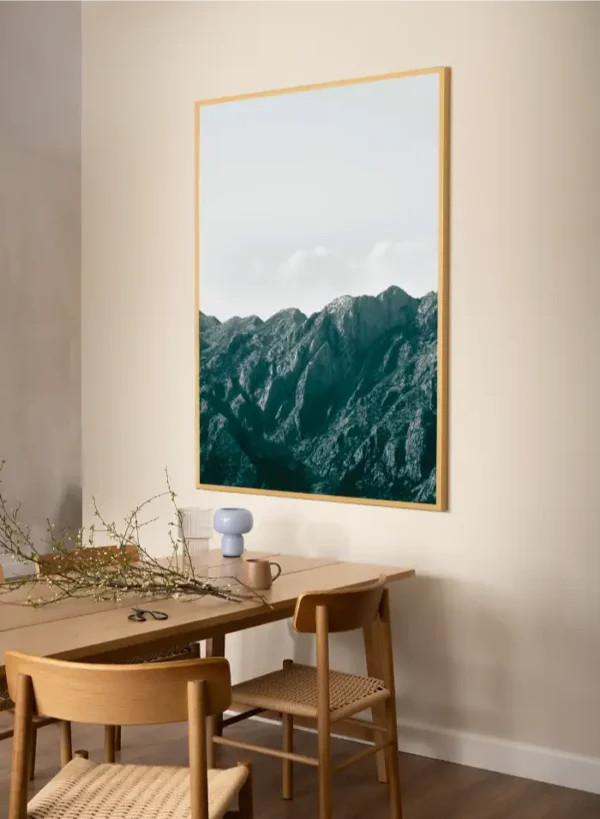 Fotografija planina koje se nalaze u pozadini boke kotorske - slika na zidu x large