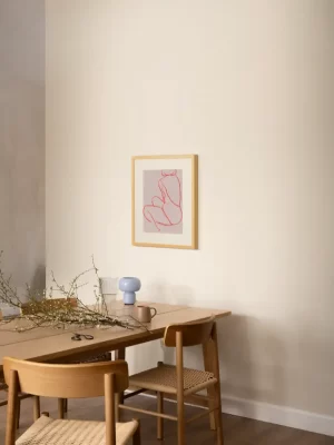 Jednostavni lineart žene slikane sa leđa - slika na zidu