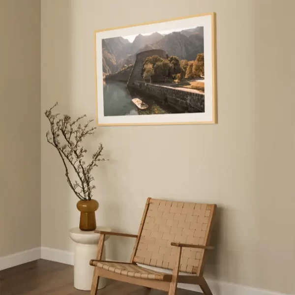 Fotografija starog grada Kotora i rijeke Škurde - slika na zidu