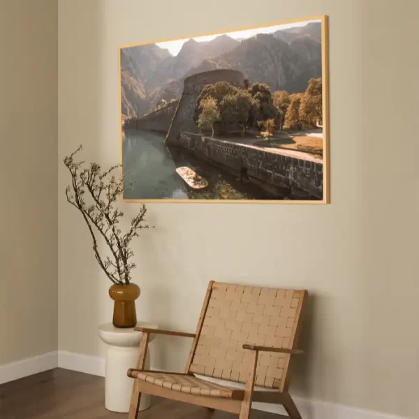 Fotografija starog grada Kotora i rijeke Škurde - slika na zidu