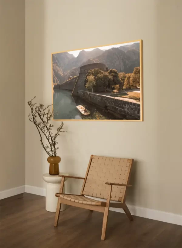 Fotografija starog grada Kotora i rijeke Škurde - slika na zidu