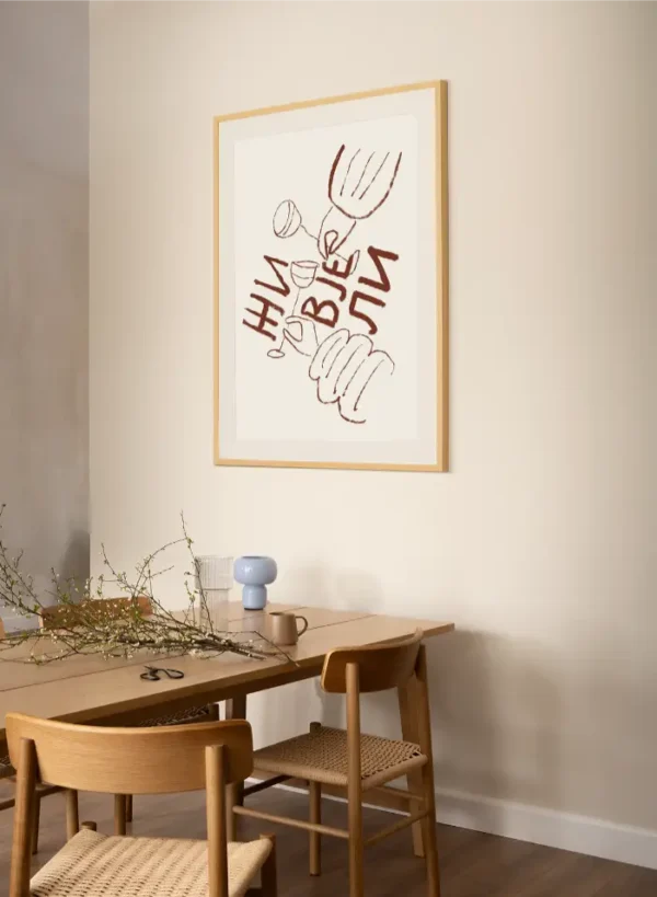 Crtež ruku i ispisa živjeli - slika na zidu