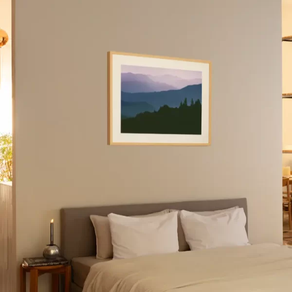 Fotografija planinskih vrhova koja podsjeća na ilustraciju horizonata - Slika na zidu