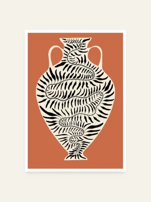 Crtež amfore i grane masline - slika za zid