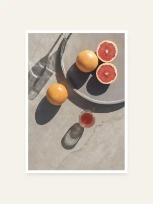 Crvene pomorandže na tacni - slika za zid