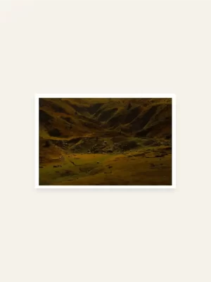 Brdski usjeci i stado ovaca - slika za zid