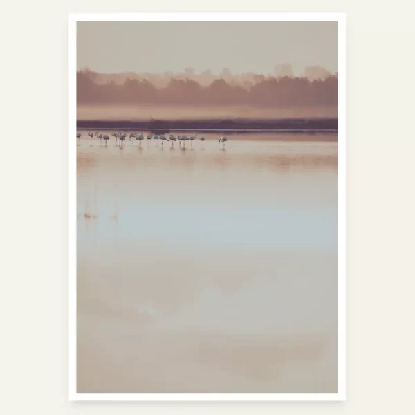 Flamingosi u zoru - slika za zid