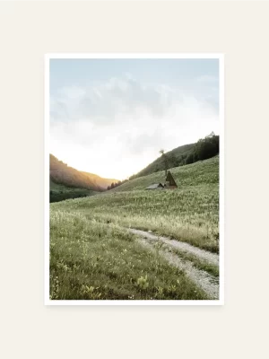 Fotografija zalaska sunca na planini - slika za zid