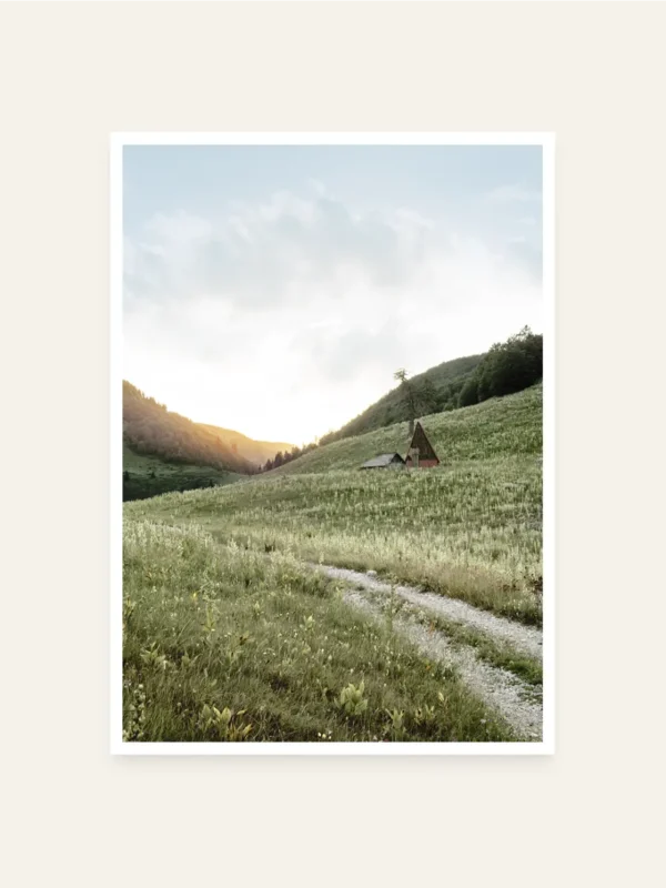 Fotografija zalaska sunca na planini - slika za zid