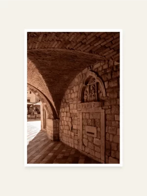 Ulaz u Kotor i statue iz njega - slika za zid