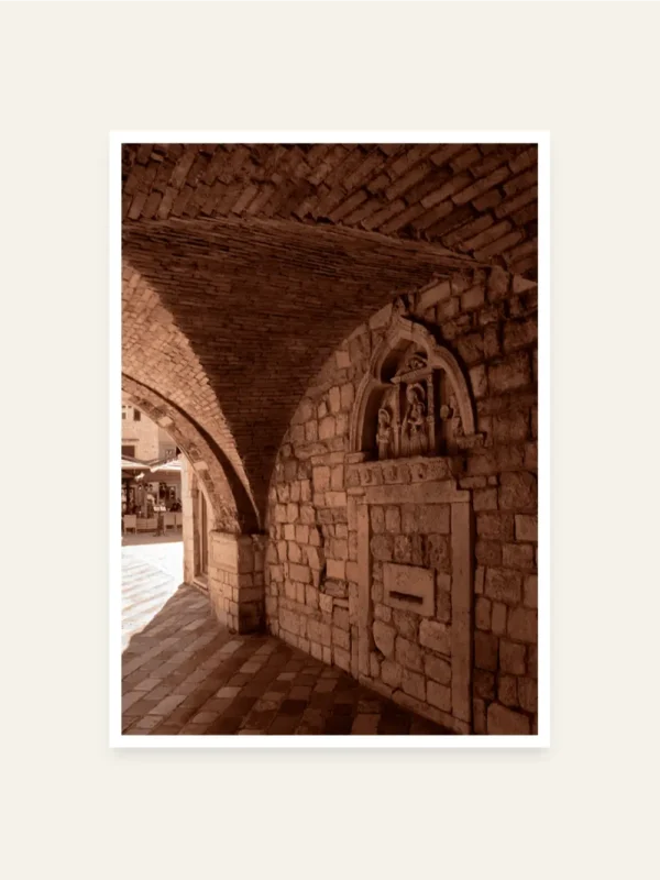 Ulaz u Kotor i statue iz njega - slika za zid