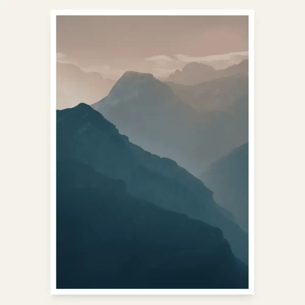 Vrhovi Prokletija u svitanje - slika za zid