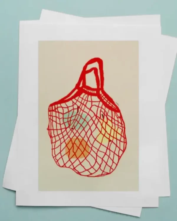 Otisak crteža cegera i voća